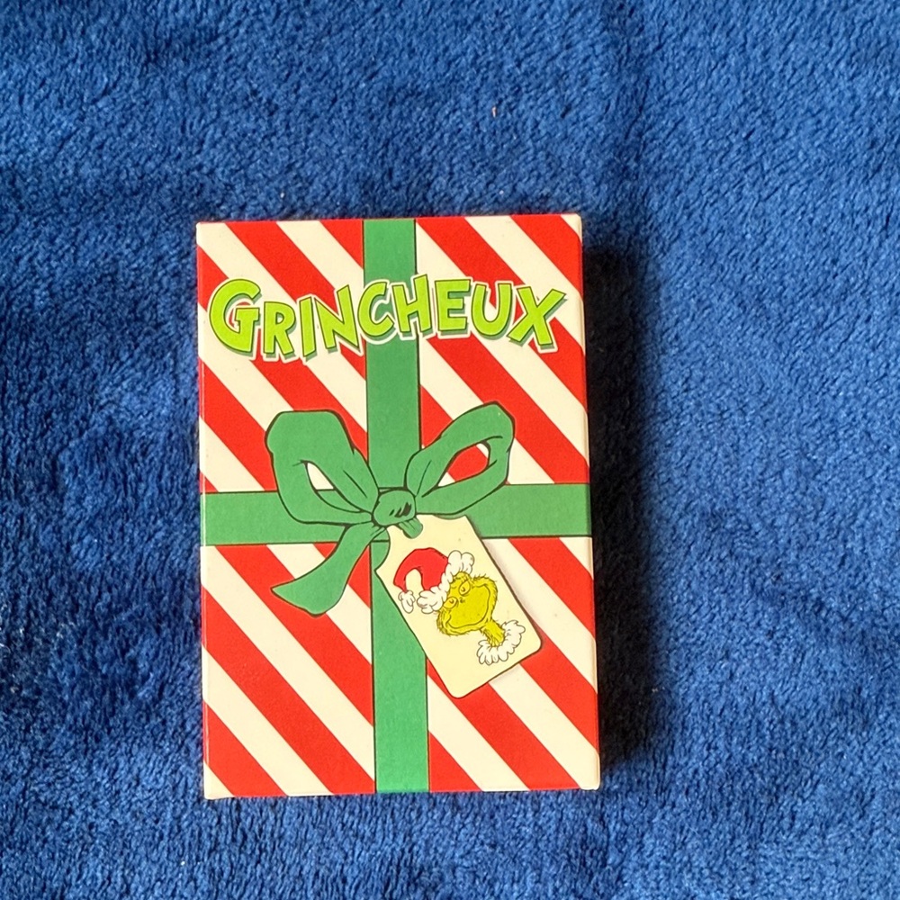 2025 Grinch Red and Green card game Gift Box